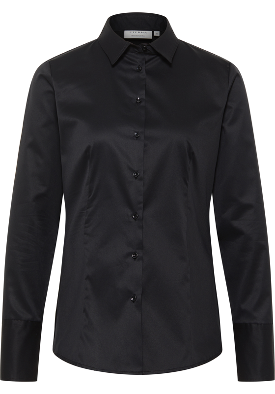 ETERNA dames blouse modern classic, zwart ETERNA dames blouse modern classic, zwart
